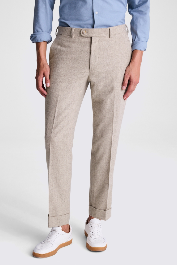 Oatmeal Flannel Trousers