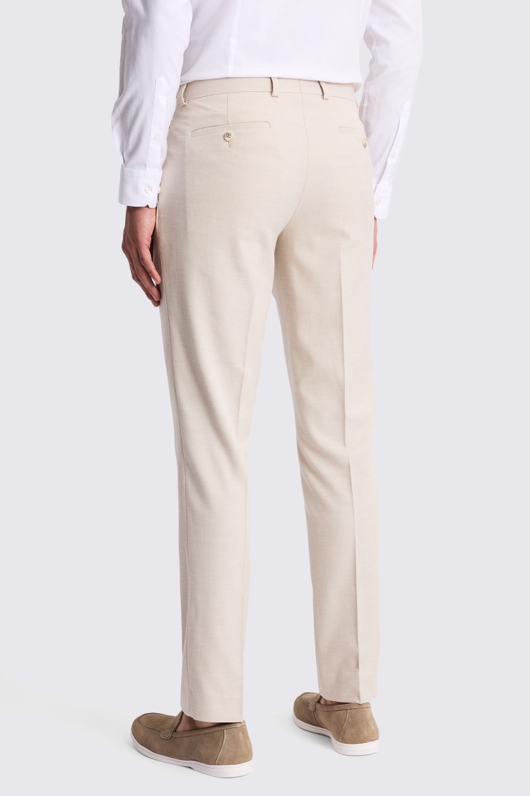 Slim Fit Light Camel Trousers