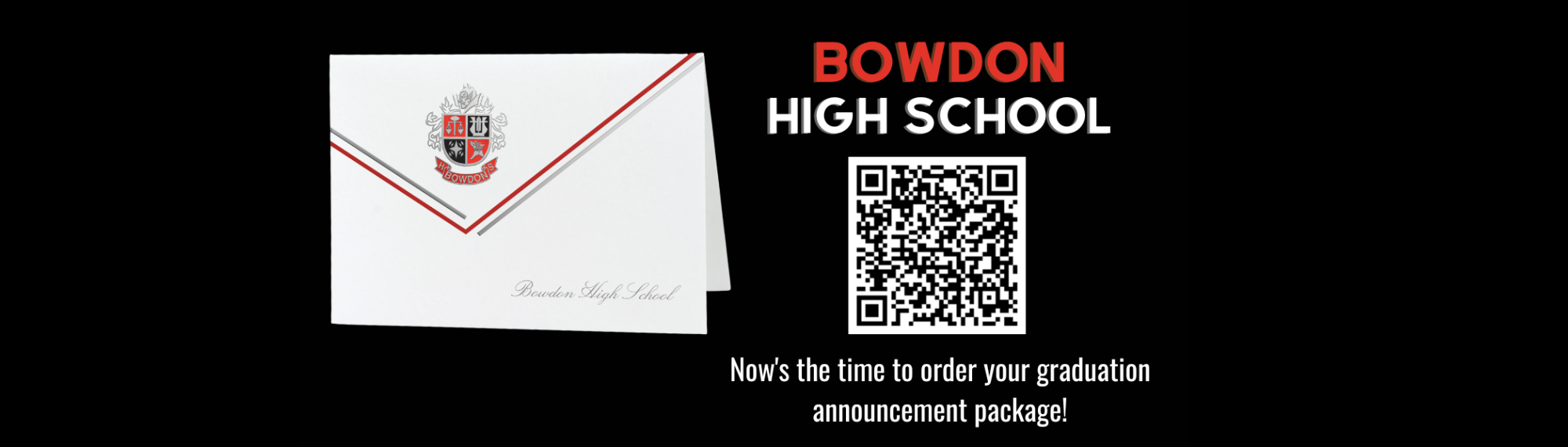 Graduation QR code for ordering announcements