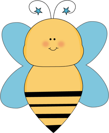 Bee with Blue Star Antenna