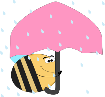 Bee Under an Umbrella