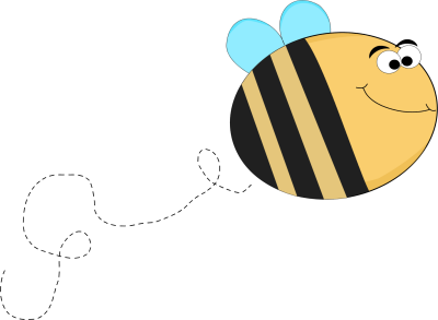 Funny Bee with Big Eyes Flying