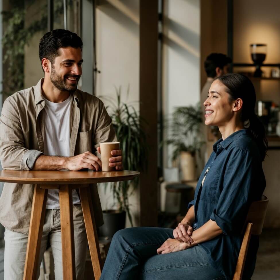 Couple discussing their crypto wealth options