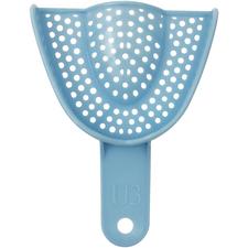 Patterson® Perforated Disposable Plastic Alginate Impression Trays – Light Blue, 12/Pkg