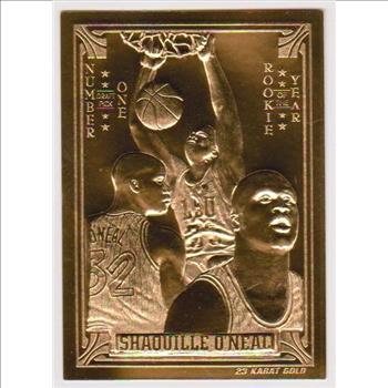 23 kt Gold - Shaquille O'Neal 1994 Classic Gold Card (1/24,900)