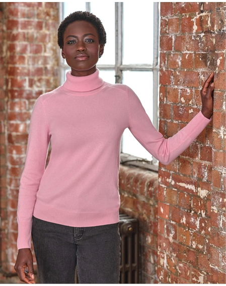 Womens Cashmere Turtle Neck Sweater