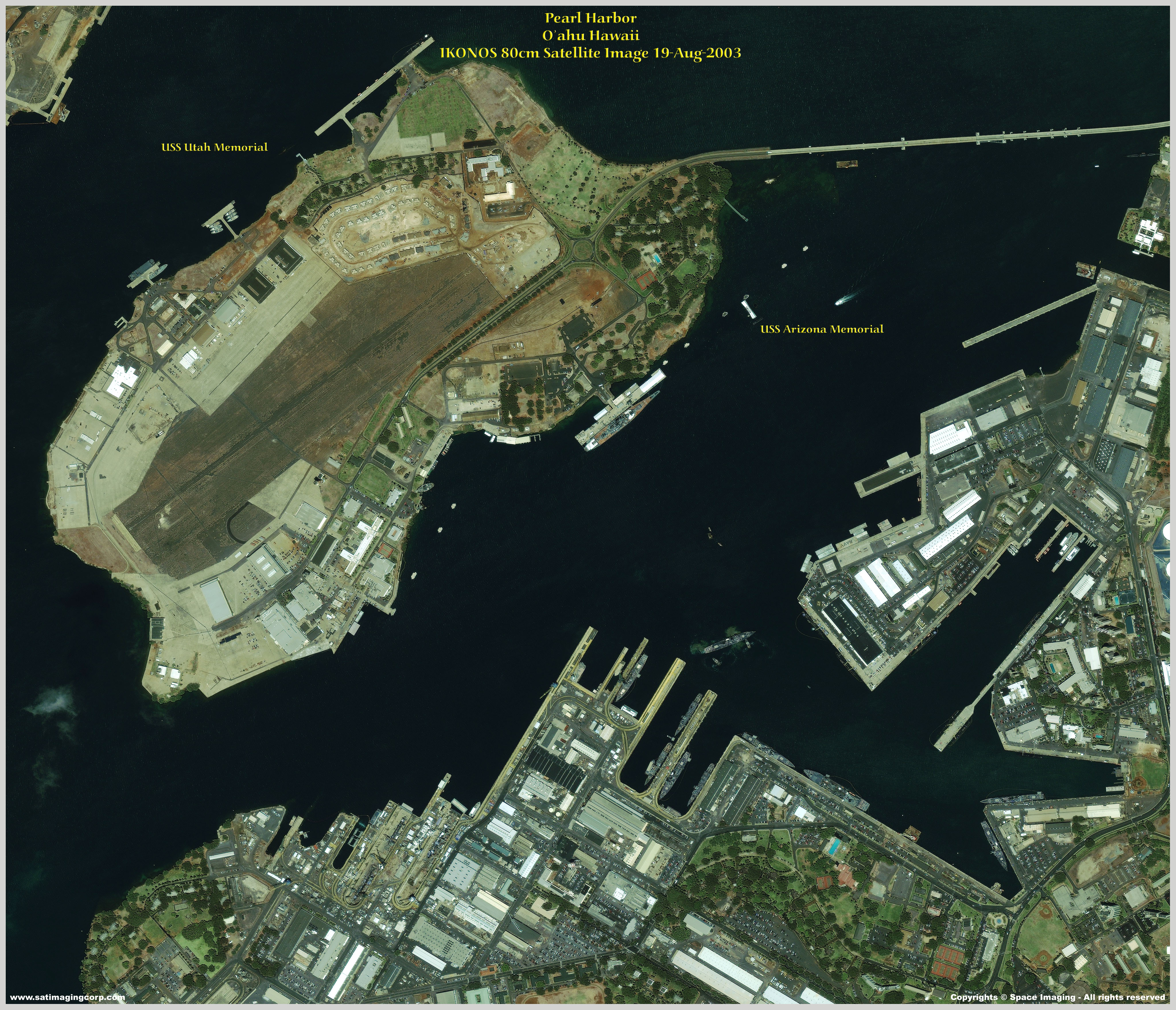 IKONOS Satellite Image Pearl Harbor Memorial | Satellite Imaging Corp