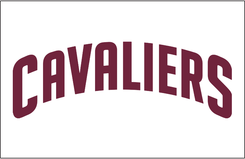 Cleveland Cavaliers Logo Jersey Logo (2010/11-2016/17) - CAVALIERS arched in wine, worn on Cleveland Cavaliers home jersey SportsLogos.Net