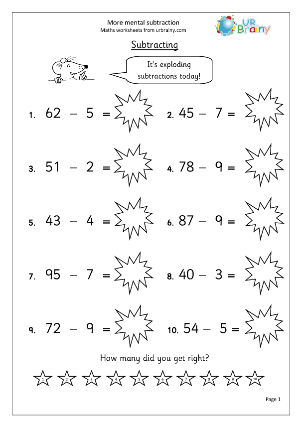 More subtraction - Subtraction Maths Worksheets for Year 3 (age 7-8) by ... image.