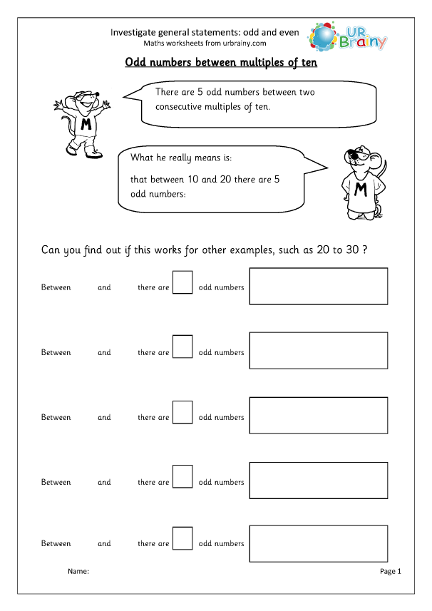 Investigate statements: odd and even - Reasoning/Problem Solving Maths ...