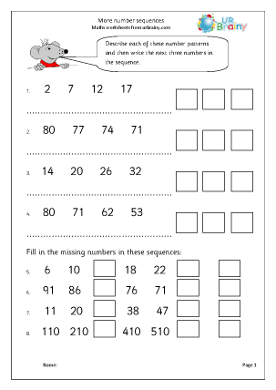 More number sequences