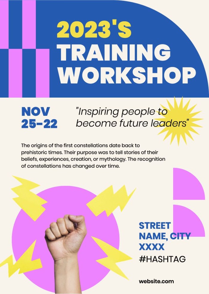 Customize this Colorful Geometric Training Seminar Invitation template ...