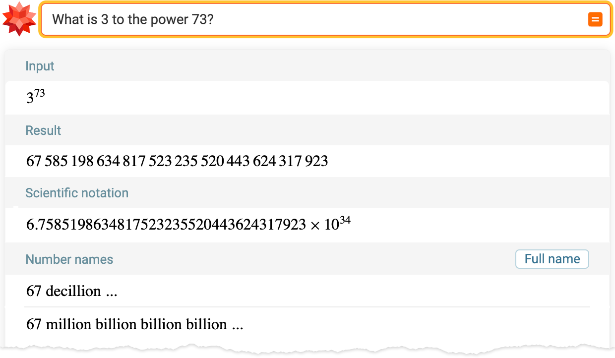 What is 3 to the power 73?