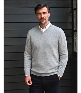 Pure Cashmere V Neck Jumper