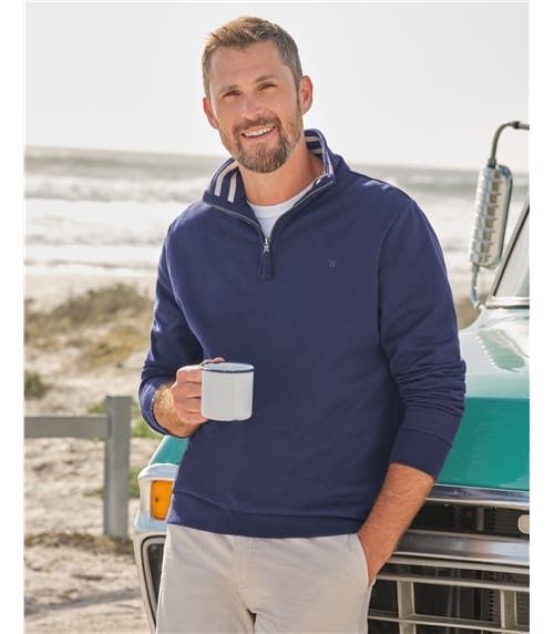 Organic Cotton Half Zip Jumper