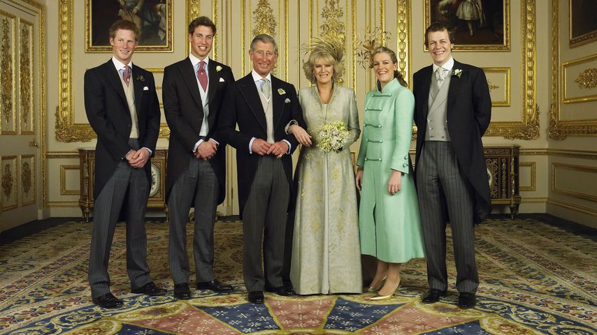 Die Royals bei der Hochzeit von König Charles und Camilla im Jahr 2005