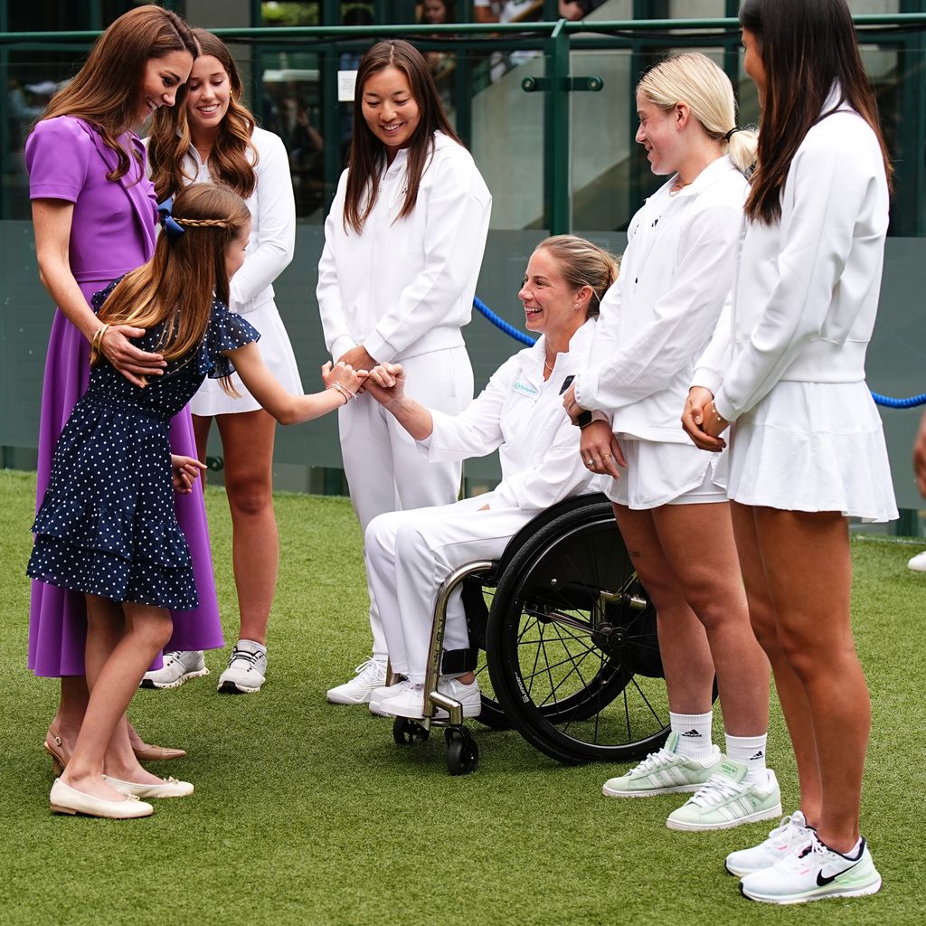 Prinzessin Kate, Tochter Prinzessin Charlotte und Lucy Shuker, Wimbledon 2024