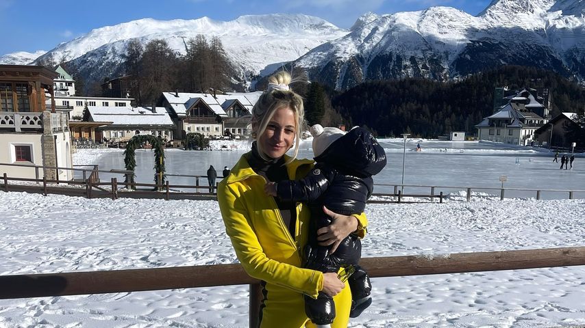 Pixie Lott und Familie genießen glamouröse Auszeit im Schnee