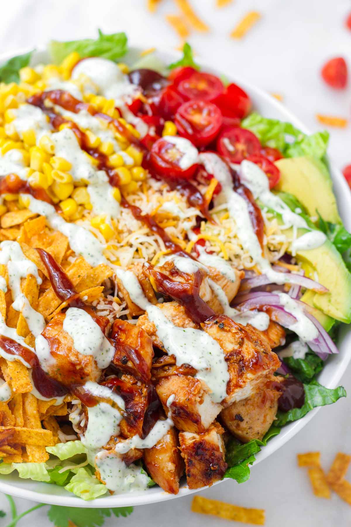 bbq chicken salad platter