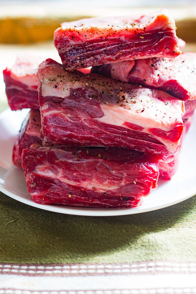 This slow cooker short ribs recipe is so easy to make and full of rich flavors. And did I mention it is basically a toss and go recipe. Win win win! 