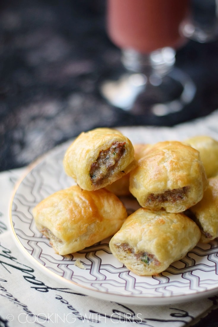 No party is complete without Puff Pastry Sausage Rolls, they are everyone's favorite appetizer! © COOKING WITH CURLS