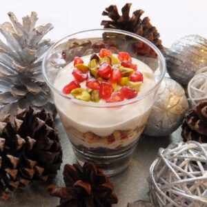 Amaretti & pomegranate trifle