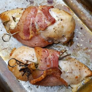 Bacon wrapped chicken breast