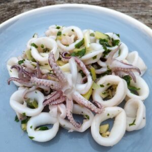 Chilli, garlic & lime squid