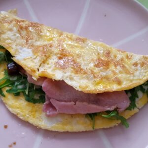 Bacon and cheese omelette