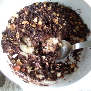 Banana and chocolate crumble