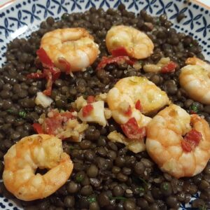 Asian Prawn and Lentils