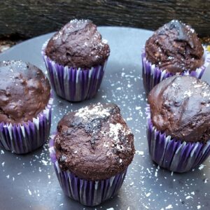 Beetroot and chocolate muffin