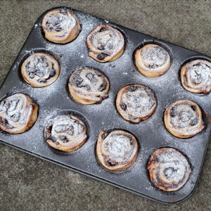 Mince pie pinwheels with chestnut