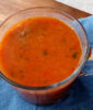 Red pepper, lentil and tomato soup