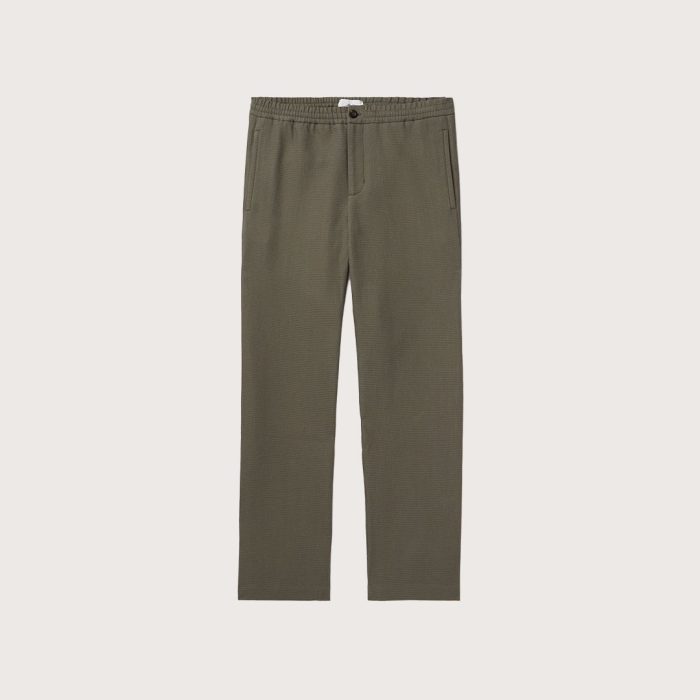 MR P. Edward Straight-Leg Waffle-Knit Organic Cotton Suit Trousers