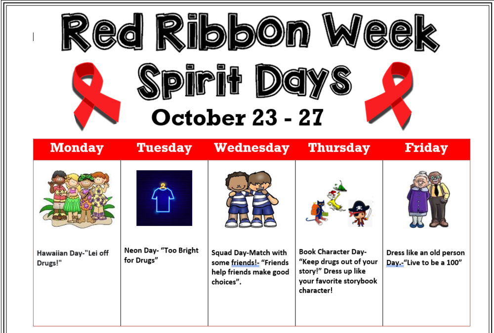 Red Ribbon Week Spirit Days | Byron Elementary