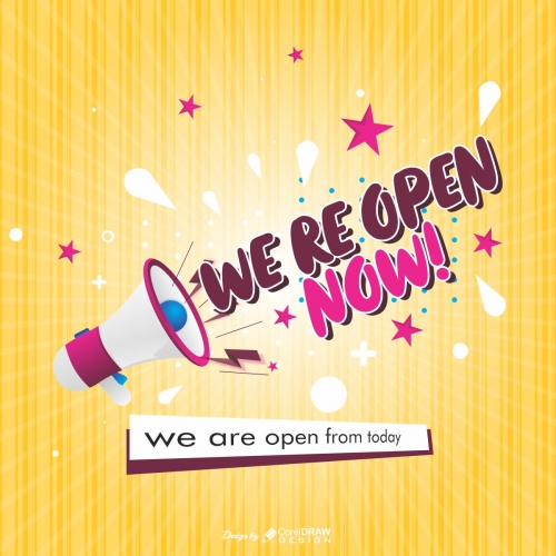 Announcement opening vector design