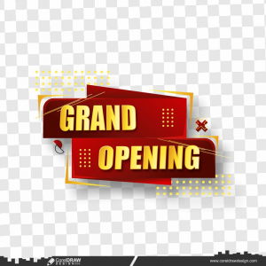 grand opening banner design vector cdr