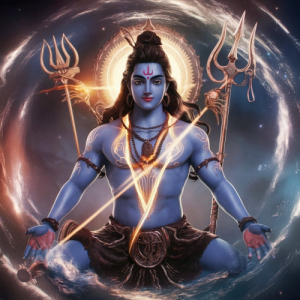 A stunning 3D Space of Lord Shiva, the Hindu god Blue Space ,Image HD Quality Free Download