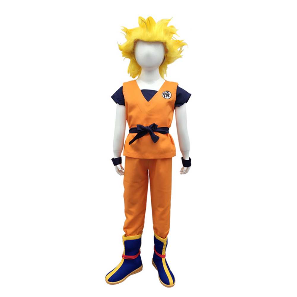 Brdwn Dragon Ball Children Unisex Kid’s Son Goku Cosplay Costume Suit ...