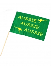 Aussie Flag on Stick Green - Australian Flag