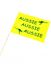 Aussie Flag on Stick Yellow - Australian Flag