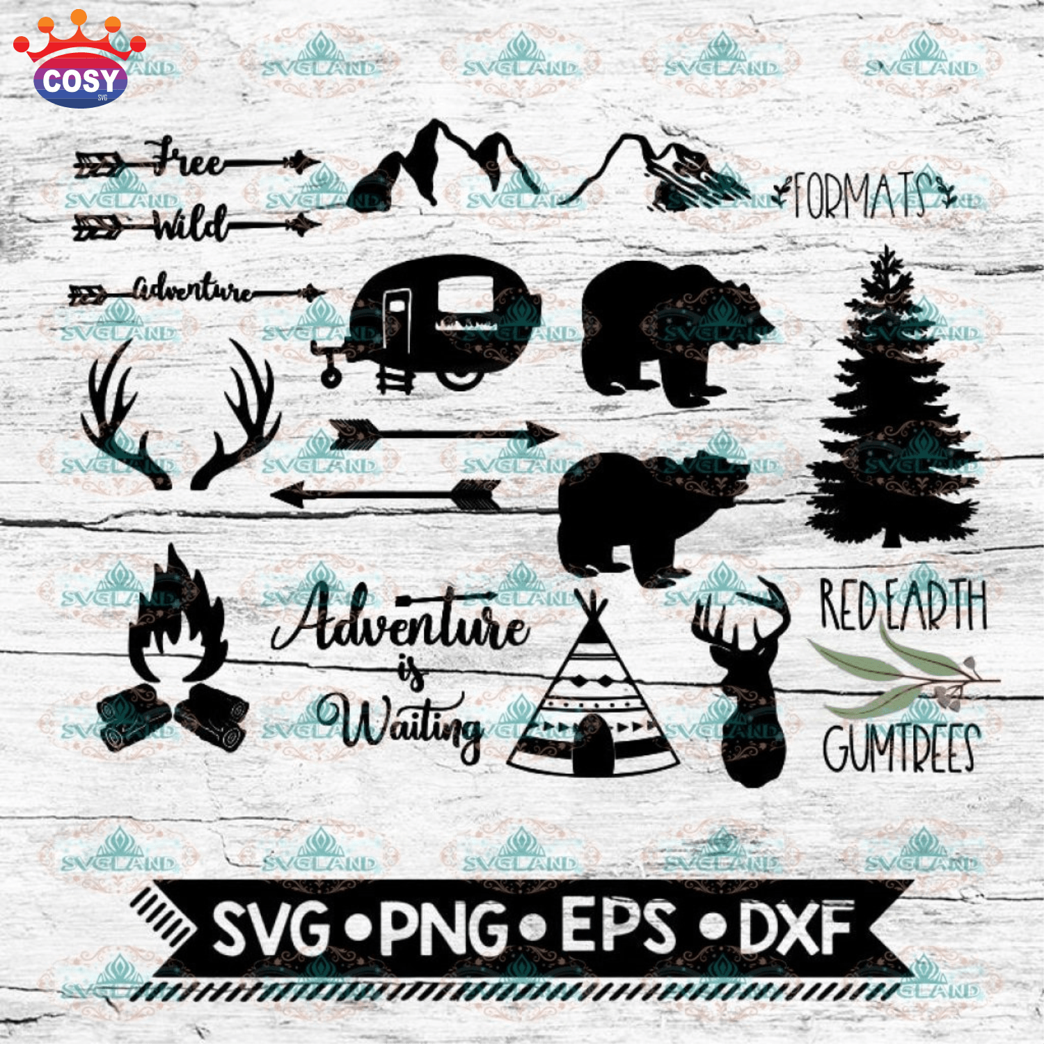 Camping Svg Camper Svg, Bear Svg, Bundle, Cricut File