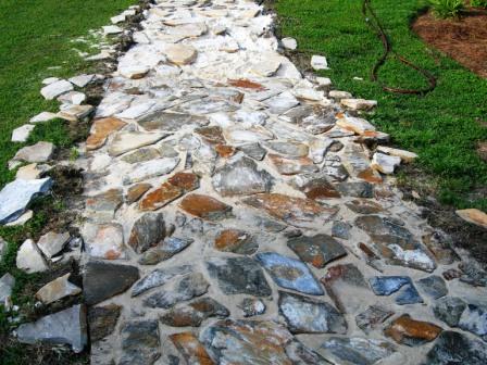 Stone walkway and rooster 063