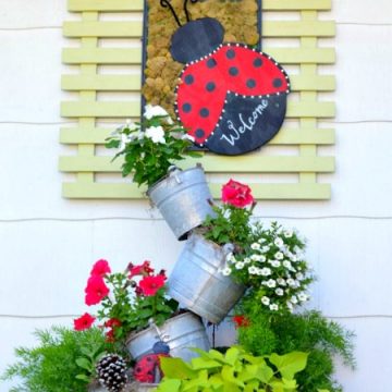 Summer topsy turvy planter