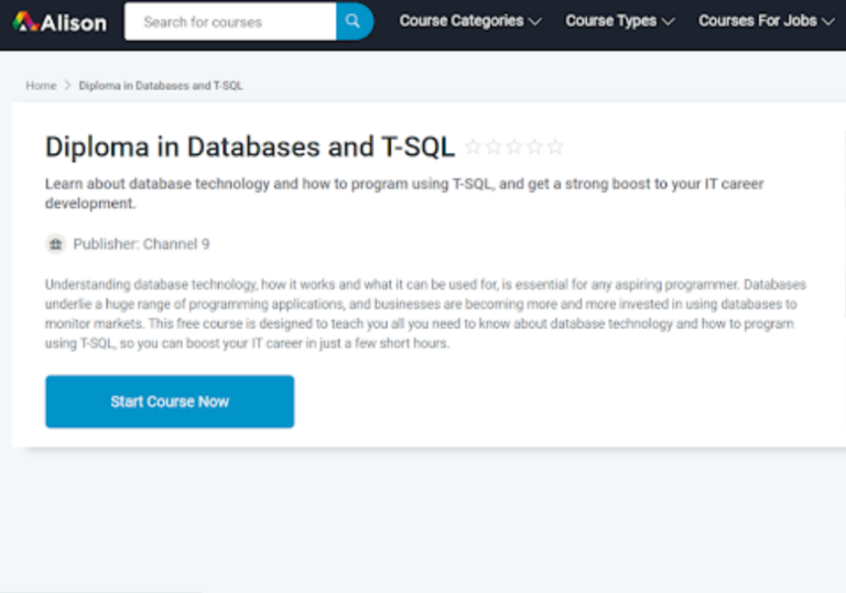 Diploma in Databases and T-SQL