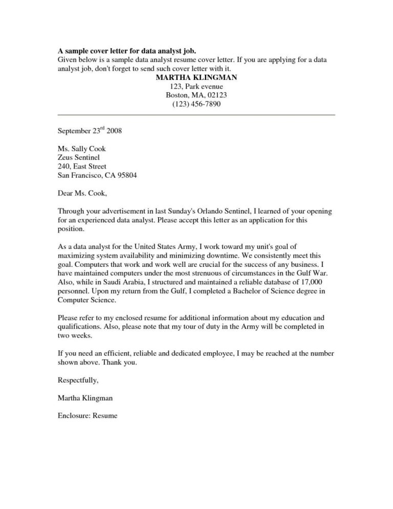 Cover Letter Sample Upwork