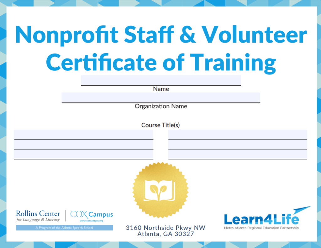 nonprofit training certificate