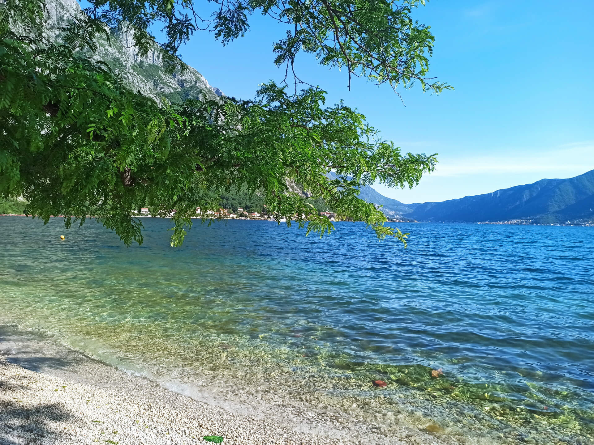 Transparent sea at Orahovac beach