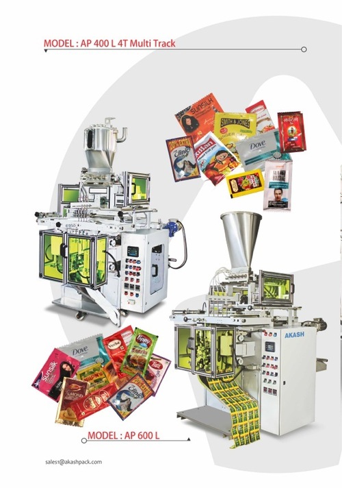 Automatic Multi Track Pouch Packing Machine - Color: White